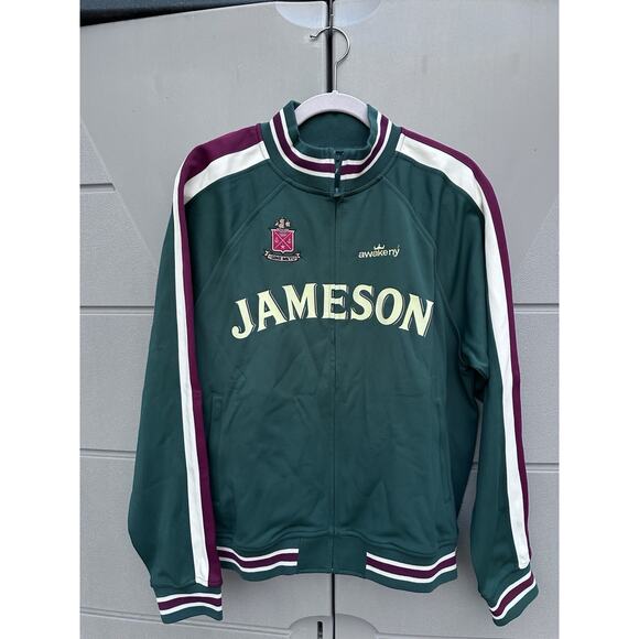 Awake x Jameson Streetwear Track Jacket Irish Whiskey Sports Sz M Soccer Pub - Picture 2 of 16